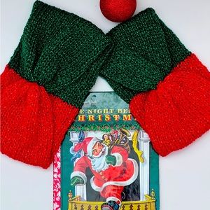 Knit Sparkly Cinched Christmas Headband Earwarmer